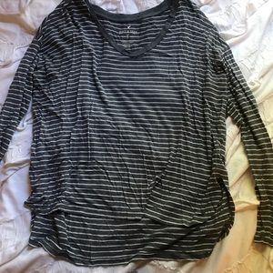 striped v neck